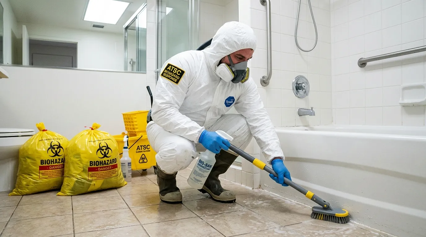 Decontamination equipment deployed for Blood Cleanup in Kings Park West